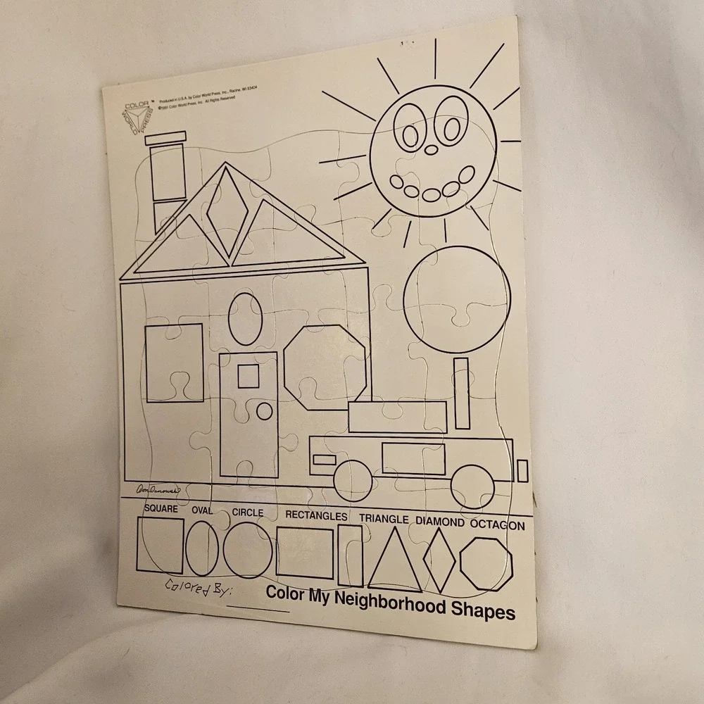 Color N' Wipe Wipe Off‎ Puzzle Set 1991 Color World Press Vintage RARE